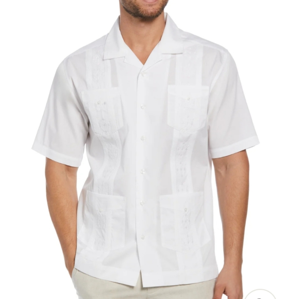 KS Island White Guayabera Sz 4XL Tall